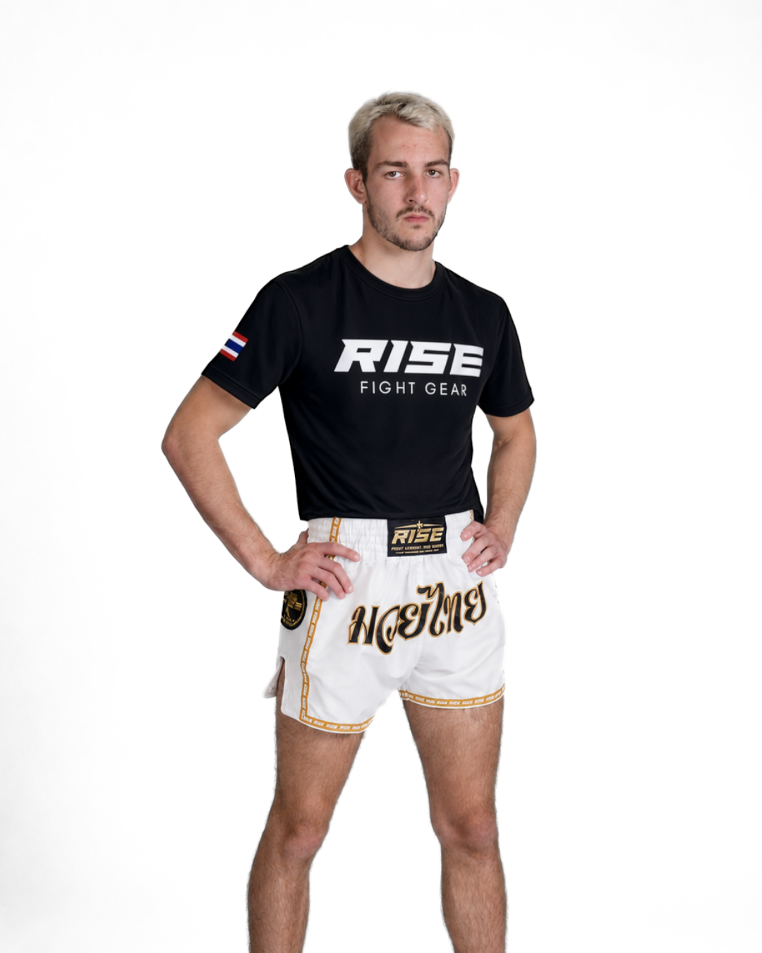 RISE NEVER GIVE UP T-SHIRT (BLACK)
