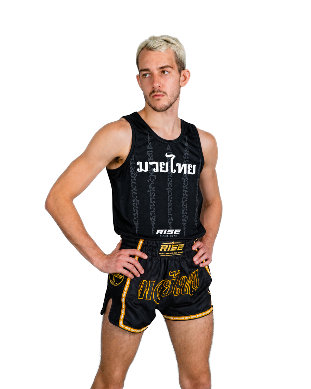 RISE MUAY THAI SAK YANT TANK TOP (BLACK)