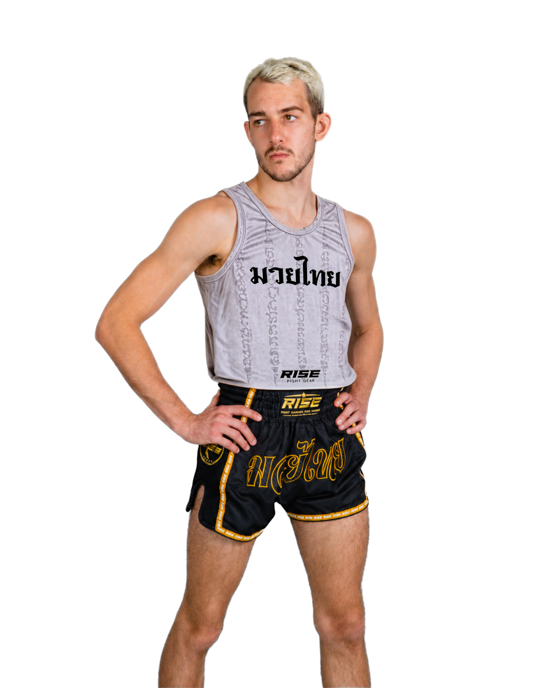 RISE MUAY THAI SAK YANT TANK TOP (GREY)