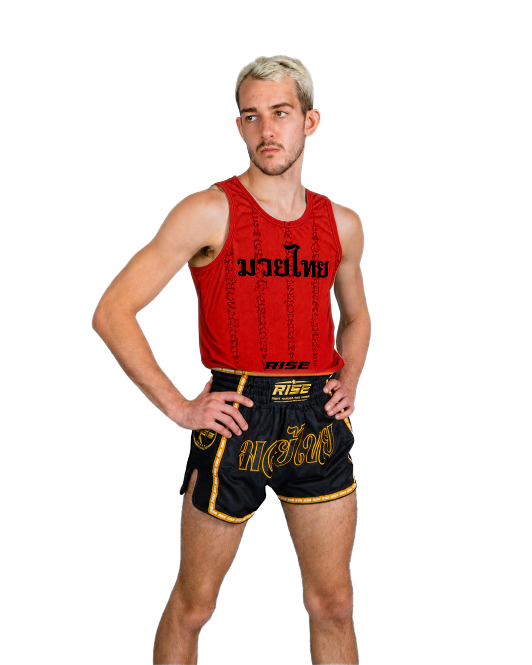 RISE MUAY THAI SAK YANT TANK TOP (RED)