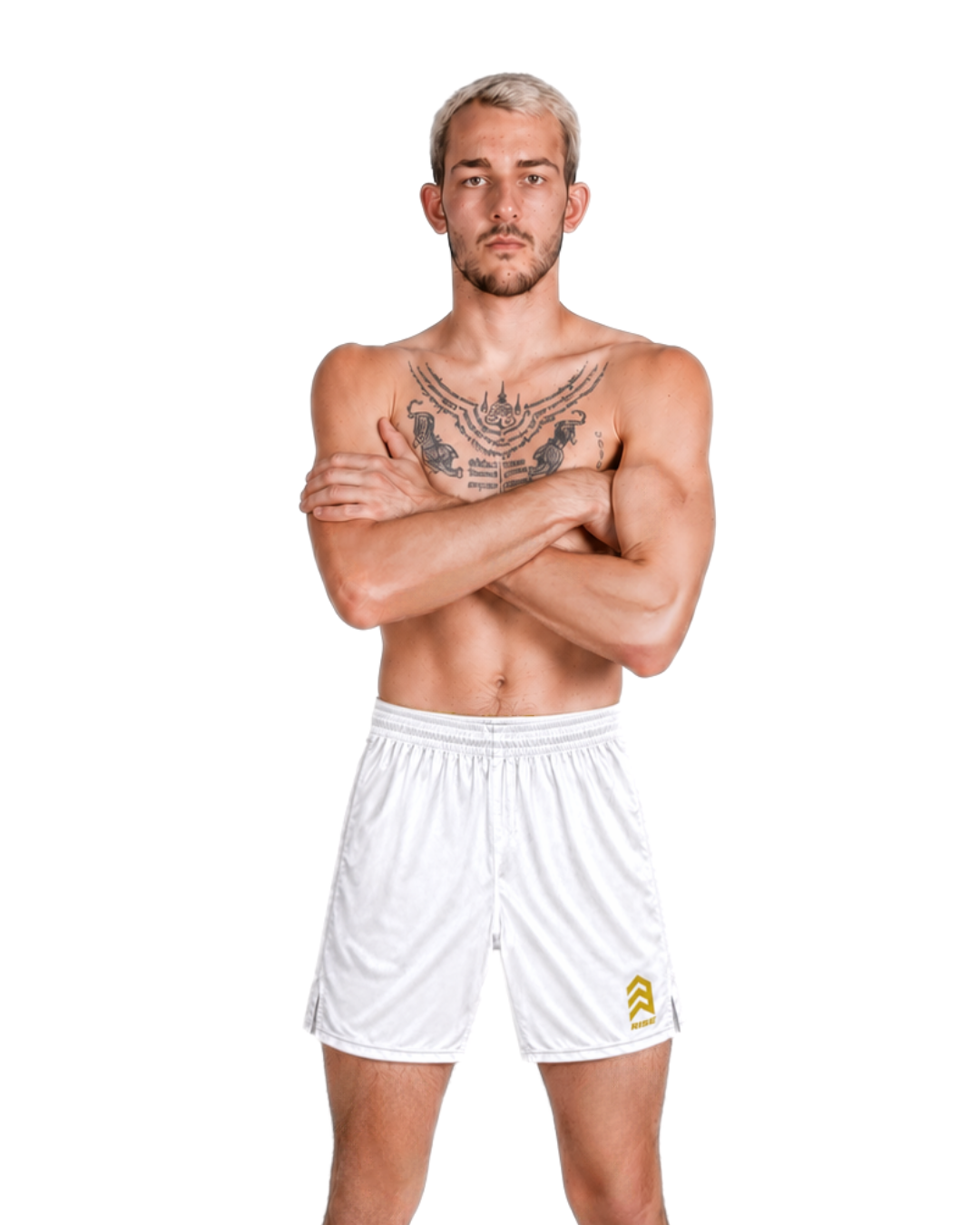 RISE GYM SHORTS (WHITE)