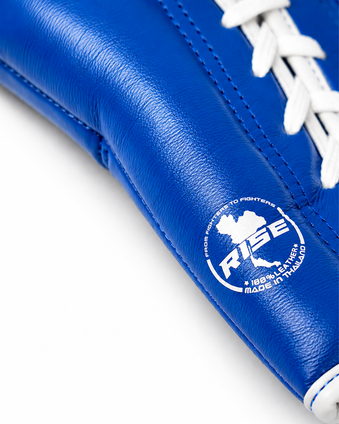 RISE COMPETITION FULLY LEATHER BOXING GLOVES (BLUE)