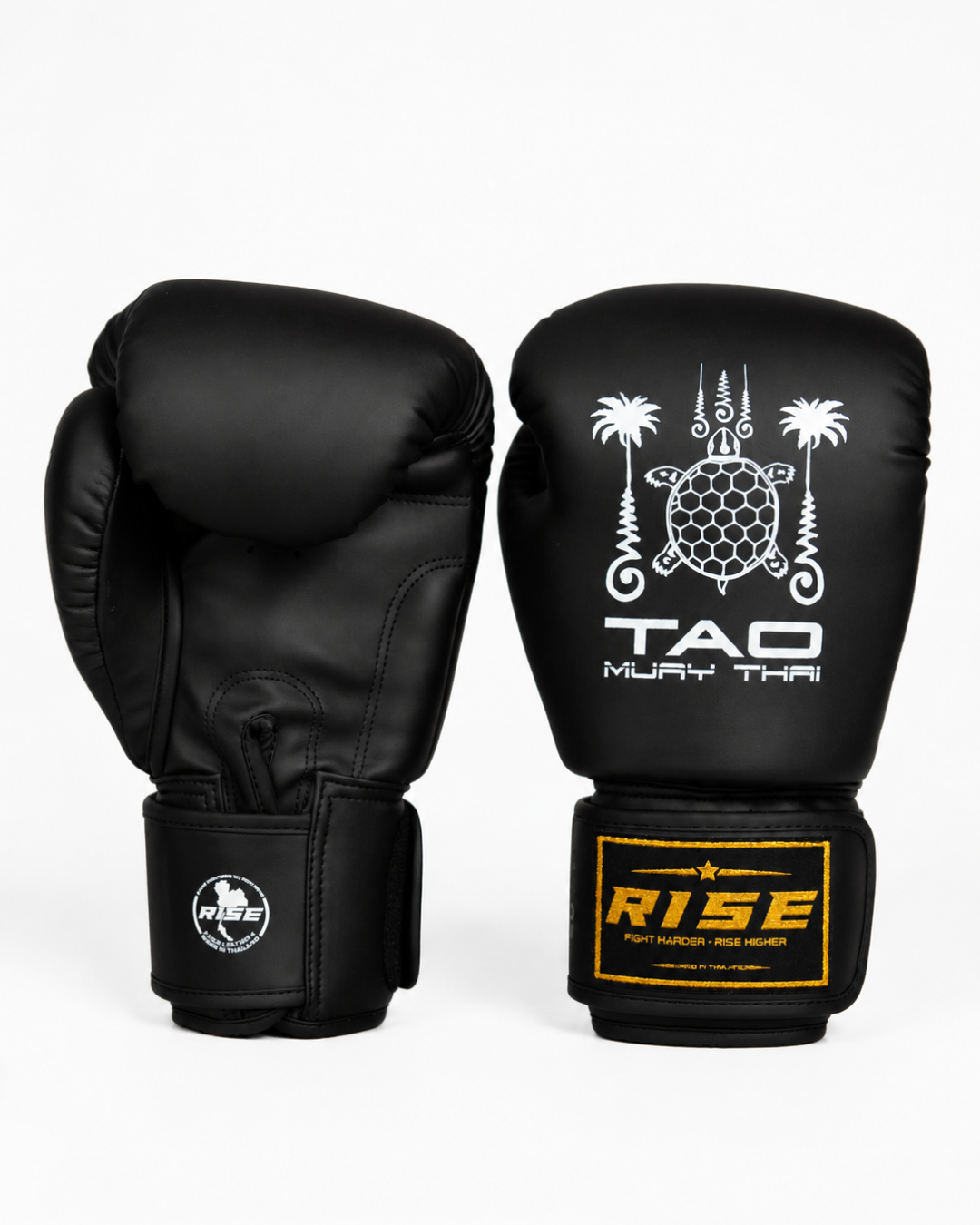 RISE x TAO Boxing Gloves Black – Muay Thai Training Gloves