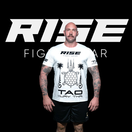 RISE X TAO MUAY THAI T-SHIRT (WHITE)