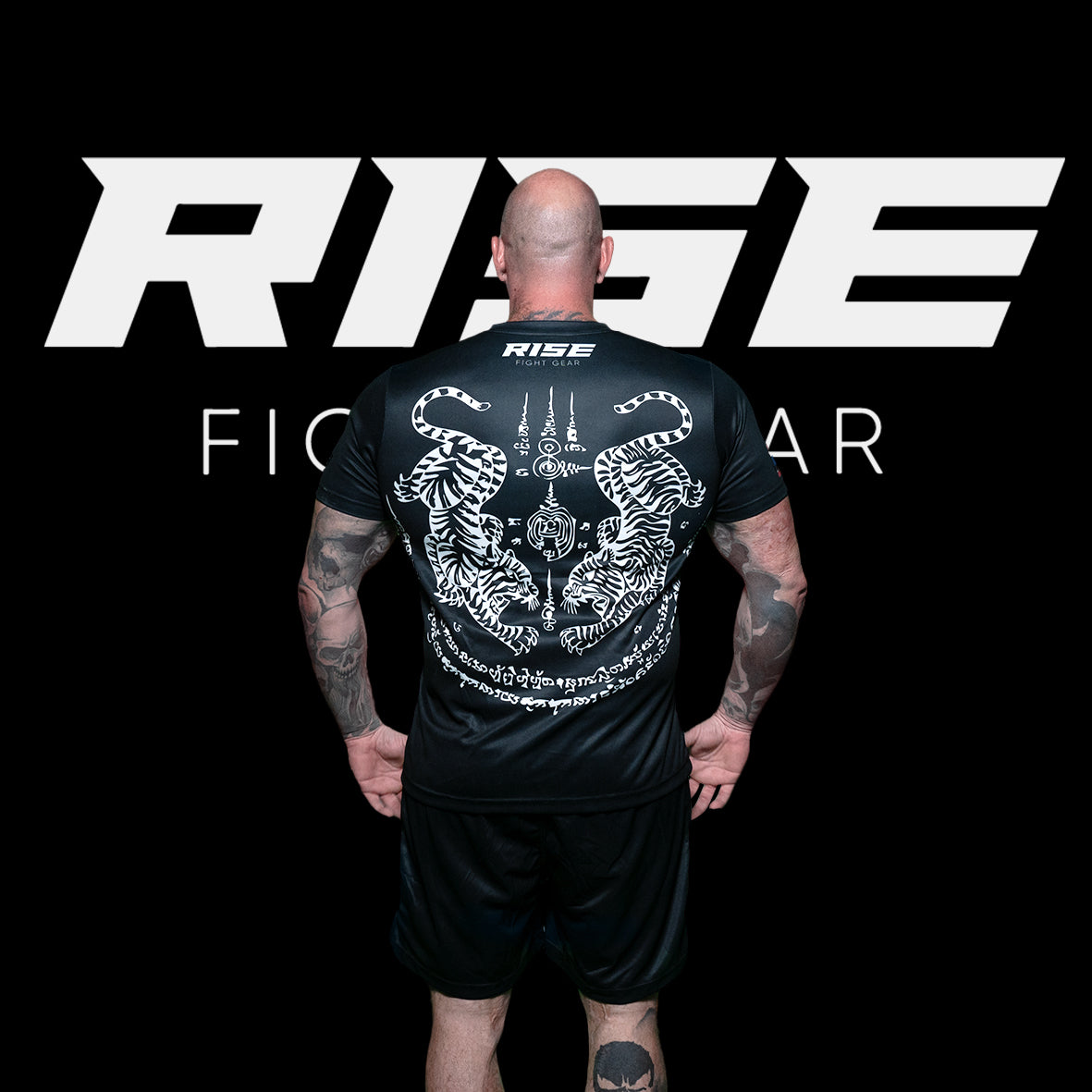 RISE MUAY THAI SAK YANT T-SHIRT (BLACK)