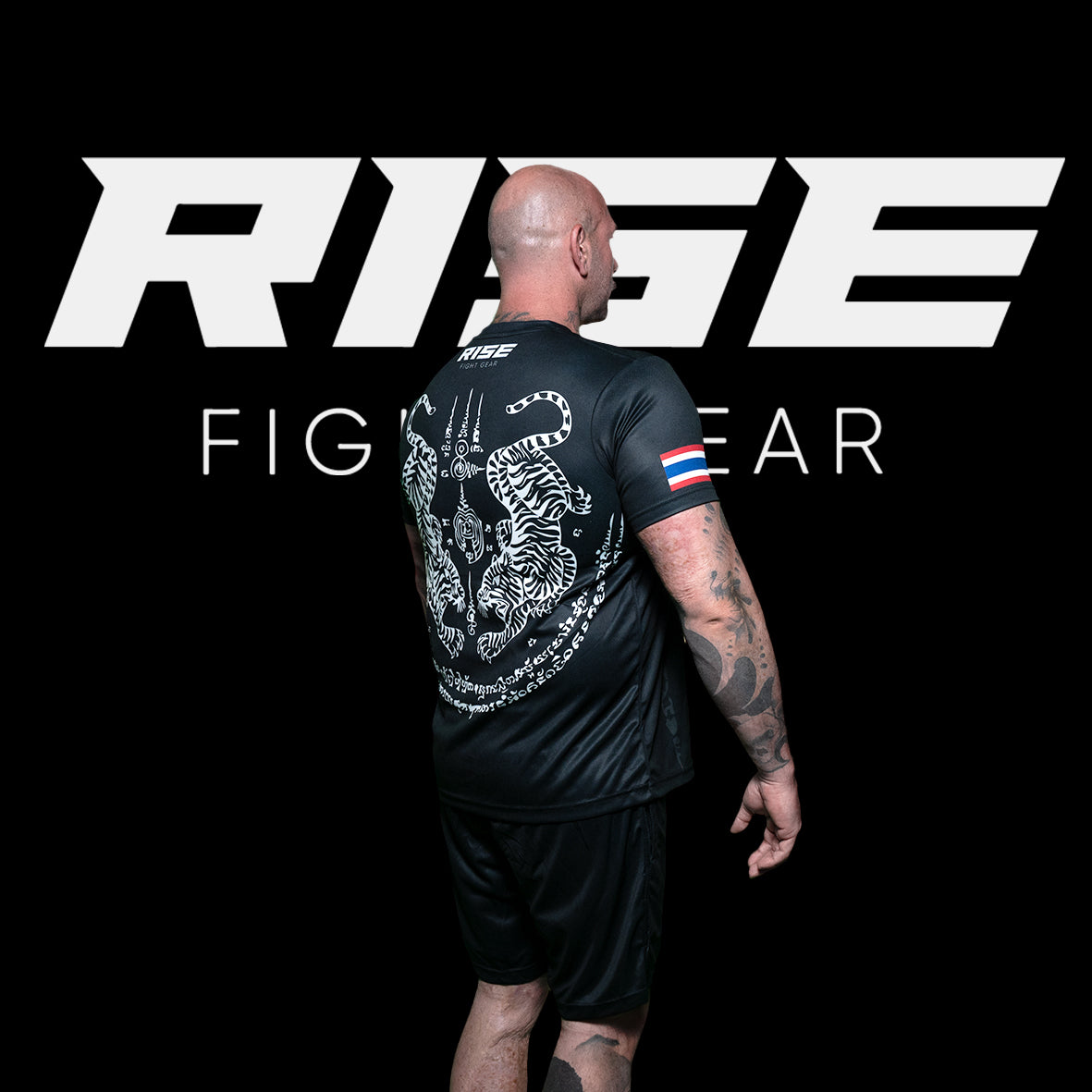 RISE MUAY THAI SAK YANT T-SHIRT (BLACK)