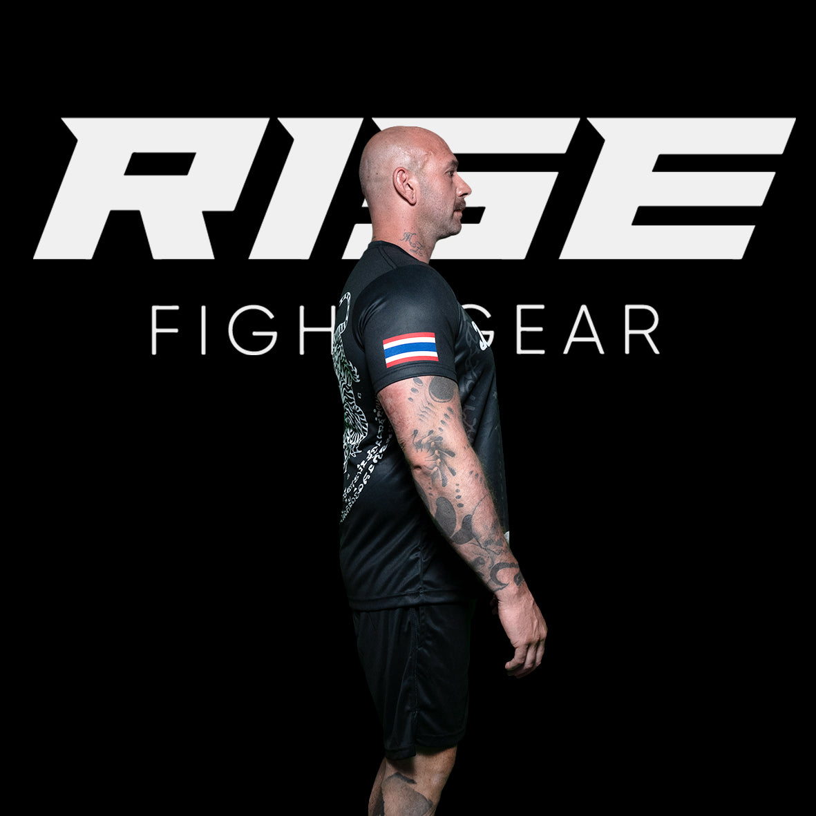 RISE MUAY THAI SAK YANT T-SHIRT (BLACK)