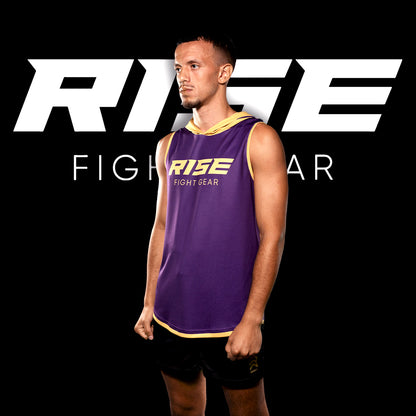 RISE SLEEVELESS HOODIE (PURPLE/GOLD)