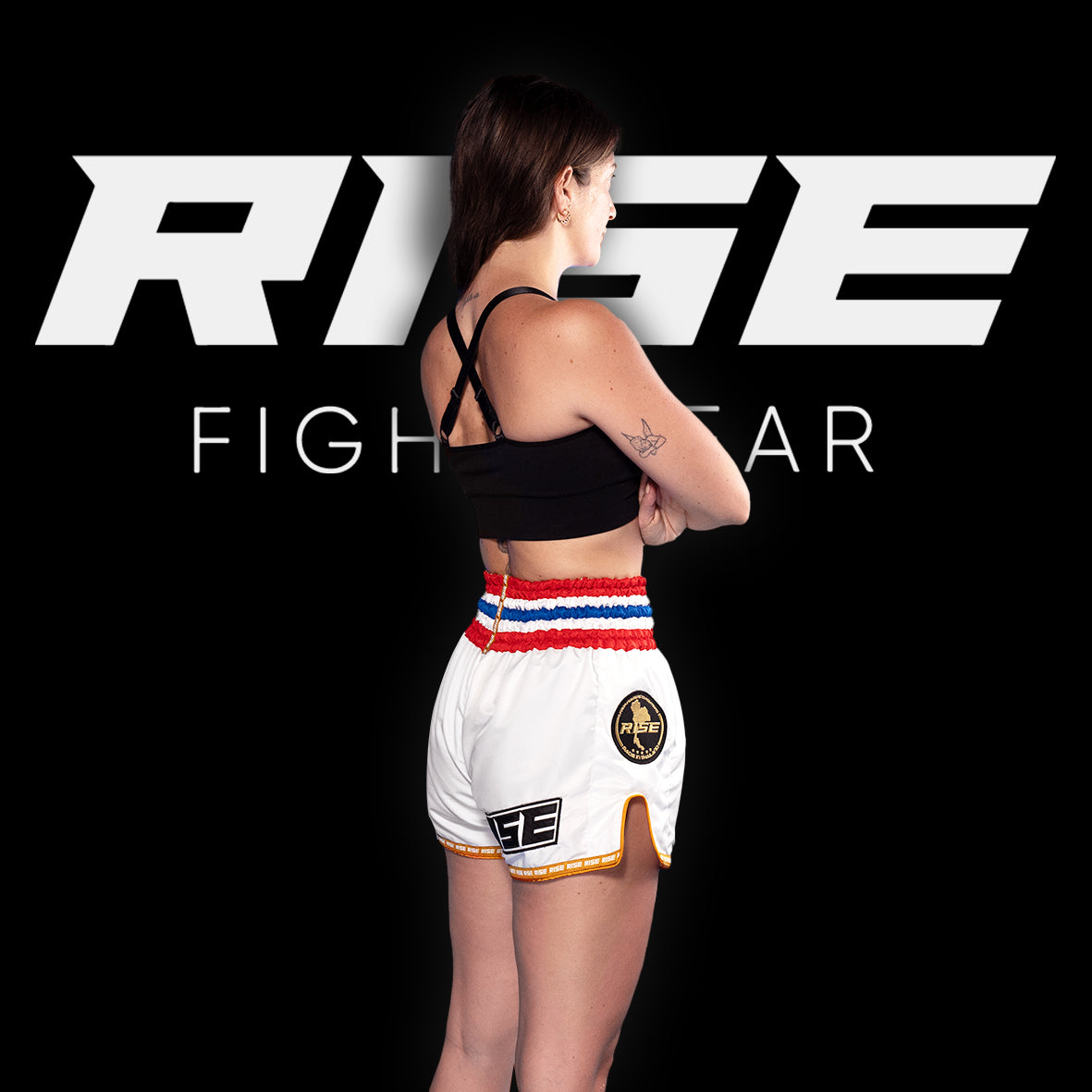 MUAY THAI SHORTS 24 THAILAND WAIST (WHITE)