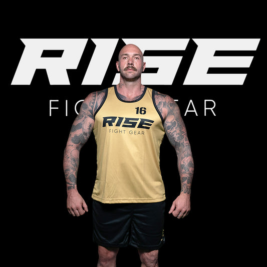 RISE BASKETBALL JERSEY 16 (GOLD/BLACK)