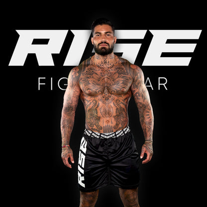 RISE ZIPPER TRAINING SHORTS (BLACK)