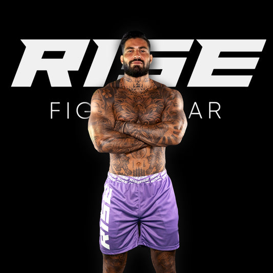 RISE ZIPPER TRAINING SHORTS (PURPLE)