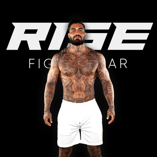 RISE GYM SHORTS (WHITE)