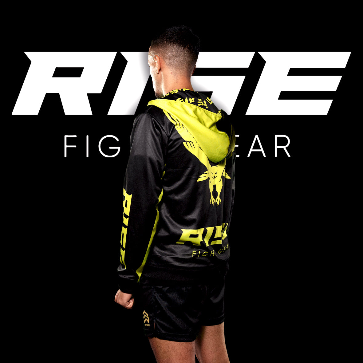 RISE HOODIE JACKET (BLACK/NEON YELLOW)