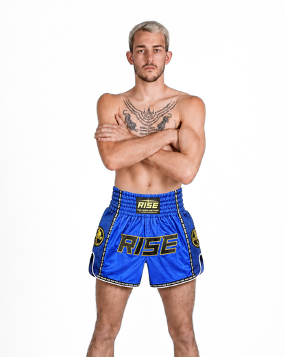 RISE CARBON MUAY THAI SHORTS (BLUE)