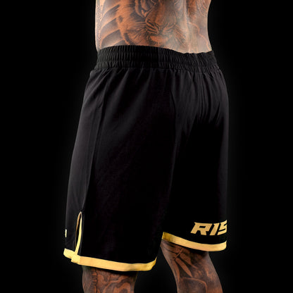 RISE MMA SHORTS (BLACK/GOLD)