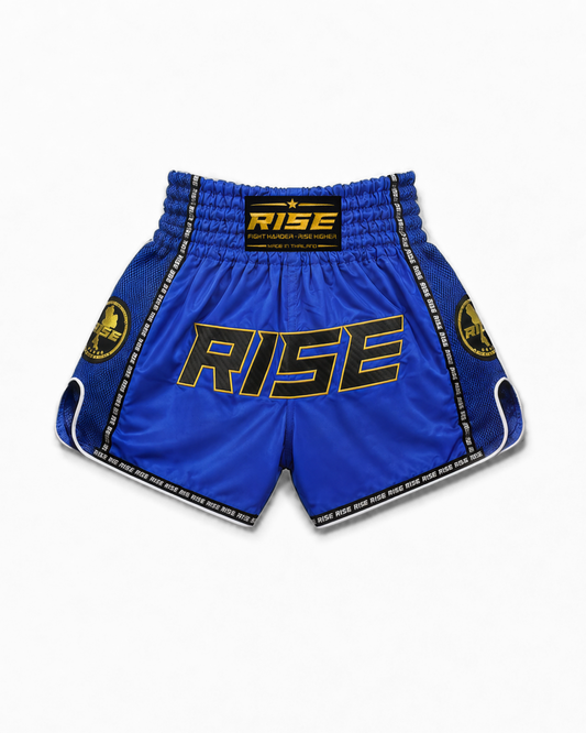 RISE CARBON MUAY THAI SHORTS (BLUE)