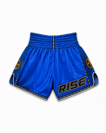 RISE CARBON MUAY THAI SHORTS (BLUE)