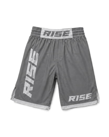 RISE MMA SHORTS (LIGHT GREY/WHITE)