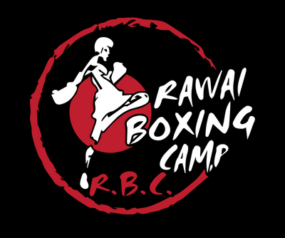 Logo of Rawai Boxing Camp on a black background