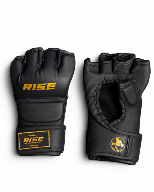 RISE MMA COMPETITION GLOVES (BLACK)