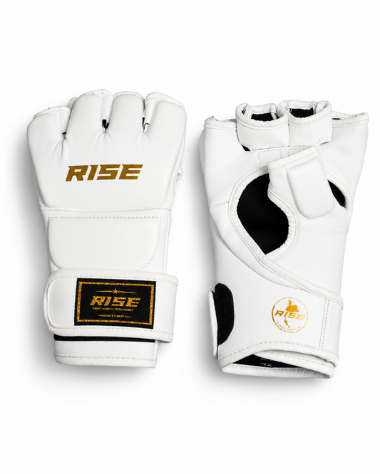 RISE MMA COMPETITION GLOVES (WHITE)
