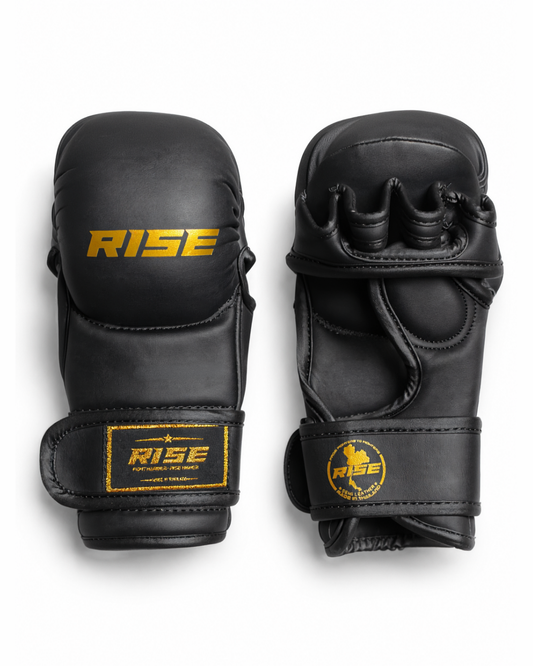 RISE MMA SPARRING GLOVES (BLACK)