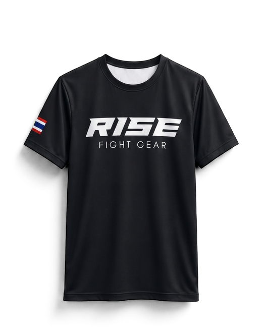 RISE NEVER GIVE UP T-SHIRT (BLACK)
