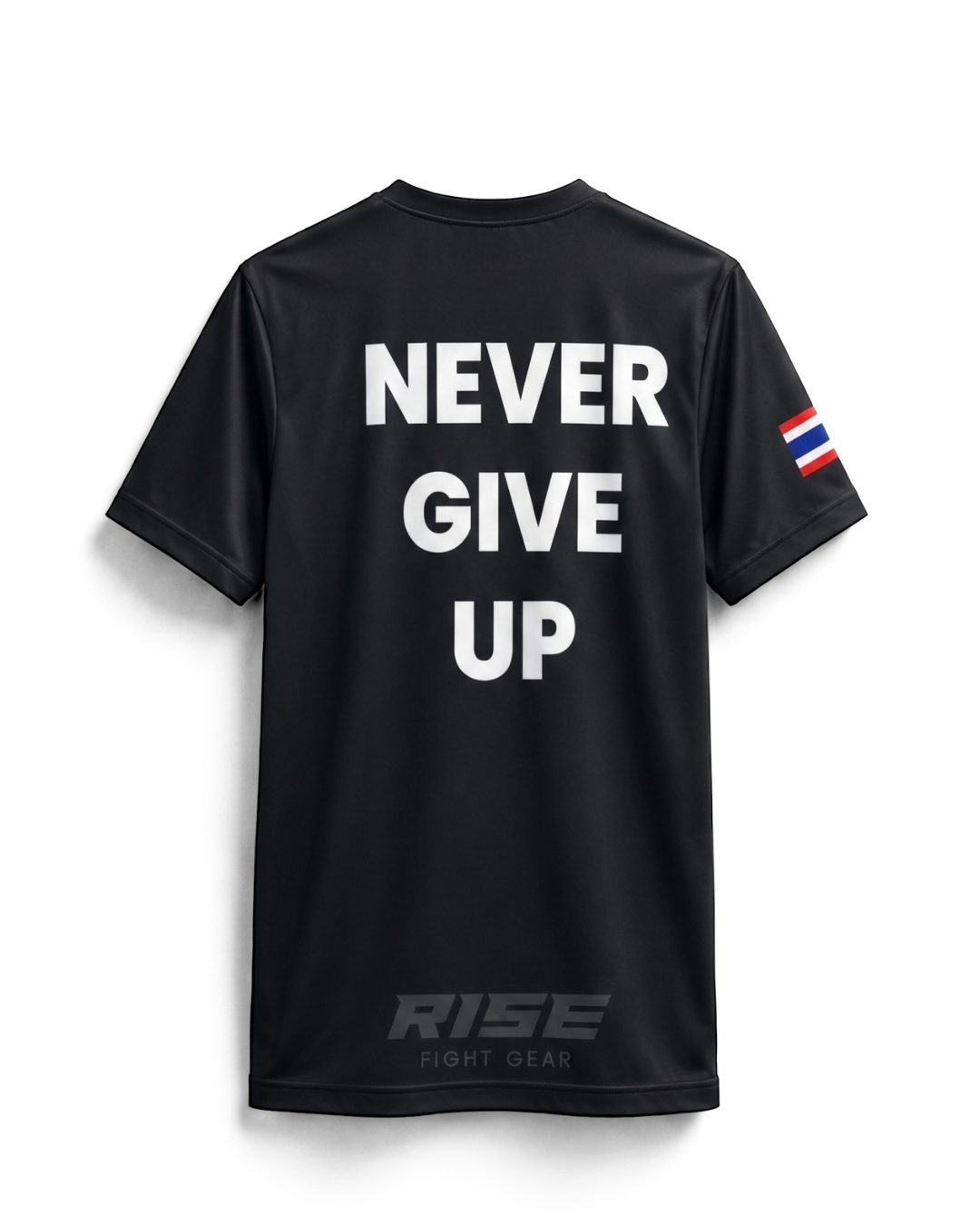 RISE NEVER GIVE UP T-SHIRT (BLACK)