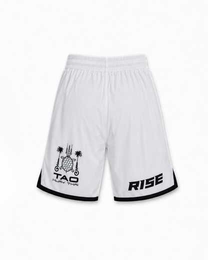 RISE X TAO MMA SHORTS (WHITE)