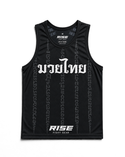 RISE MUAY THAI SAK YANT TANK TOP (BLACK)