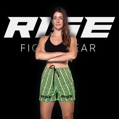 RISE GYM SHORTS PATTERN (GREEN/BLACK)