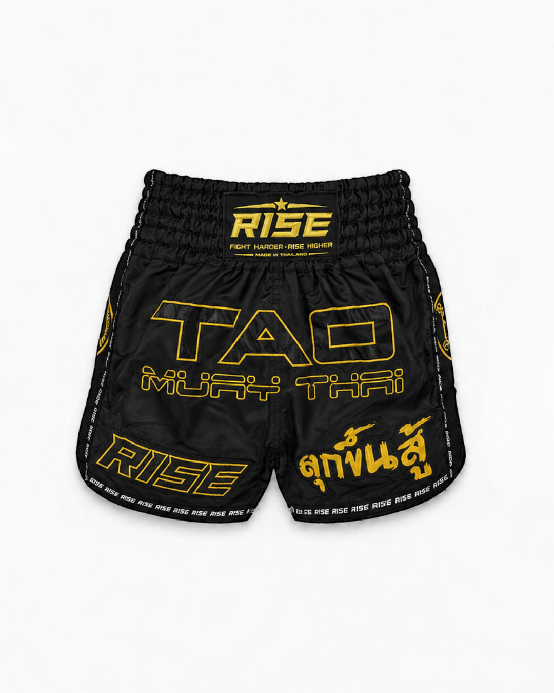 RISE X TAO MUAY THAI SHORTS (BLACK)