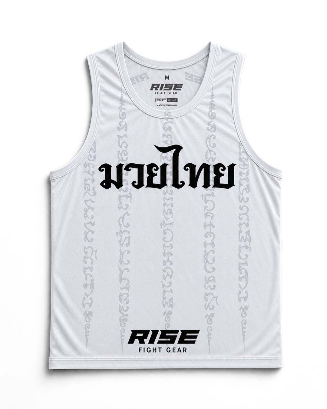 RISE MUAY THAI SAK YANT TANK TOP (WHITE)