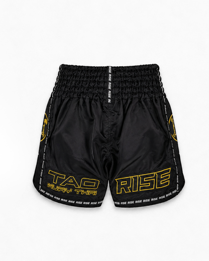 RISE X TAO MUAY THAI SHORTS (BLACK)