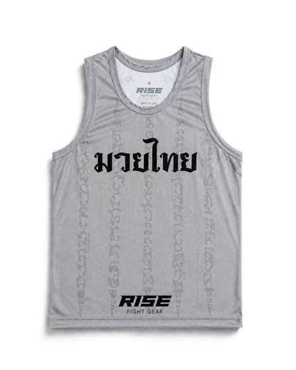 RISE MUAY THAI SAK YANT TANK TOP (GREY)