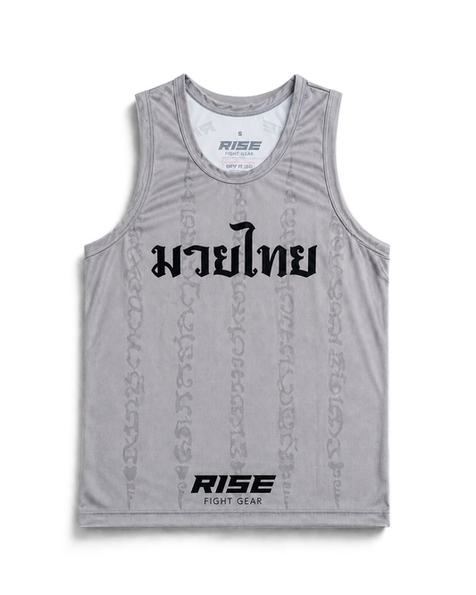 RISE MUAY THAI SAK YANT TANK TOP (GREY)