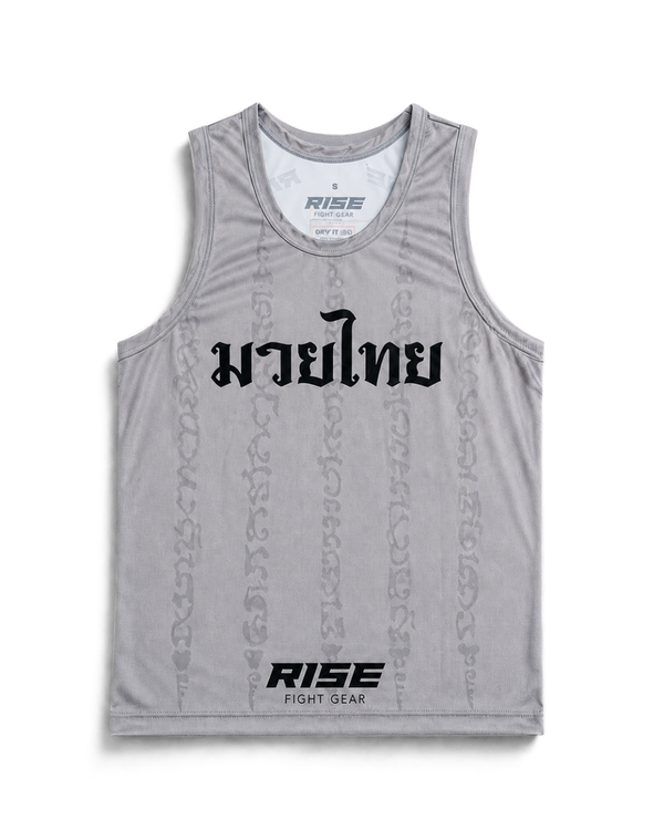 RISE MUAY THAI SAK YANT TANK TOP (GREY)