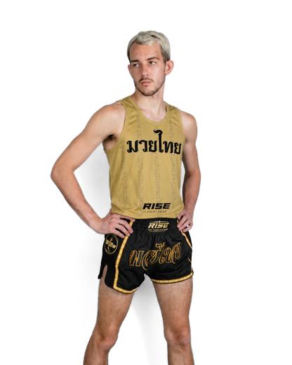 RISE MUAY THAI SAK YANT TANK TOP (GOLD)
