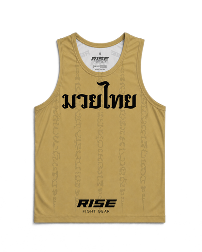 RISE MUAY THAI SAK YANT TANK TOP (GOLD)
