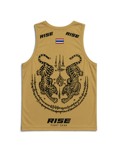 RISE MUAY THAI SAK YANT TANK TOP (GOLD)
