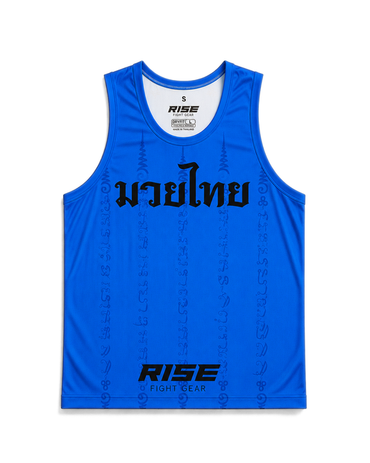 RISE MUAY THAI SAK YANT TANK TOP (BLUE)