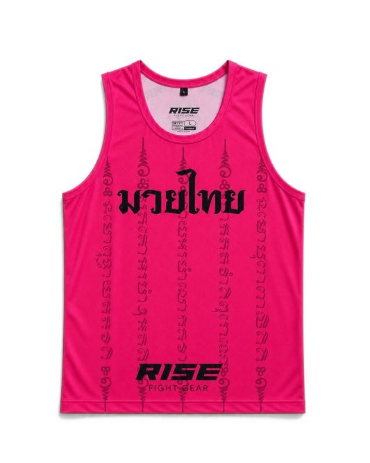 RISE MUAY THAI SAK YANT TANK TOP (PINK)