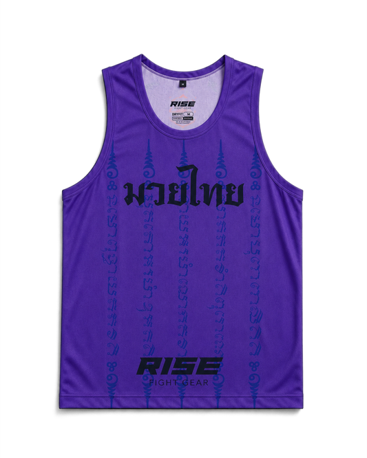 RISE MUAY THAI SAK YANT TANK TOP (PURPLE)