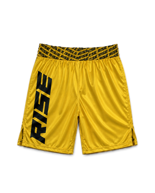 RISE GYM SHORTS 2024 (GOLD/BLACK)