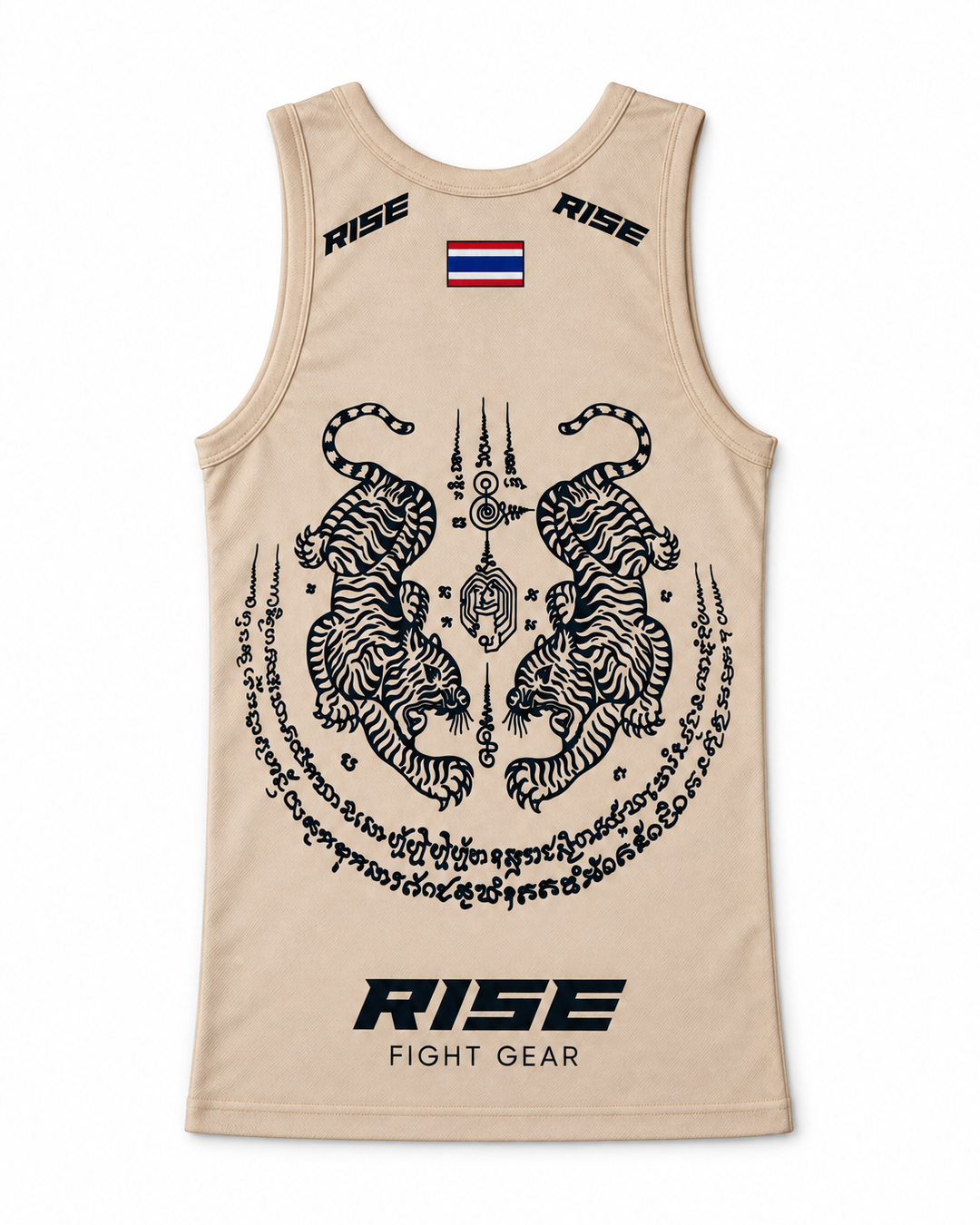 RISE MUAY THAI SAK YANT TANK TOP (BEIGE)