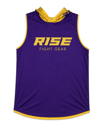 RISE SLEEVELESS HOODIE (PURPLE/GOLD)