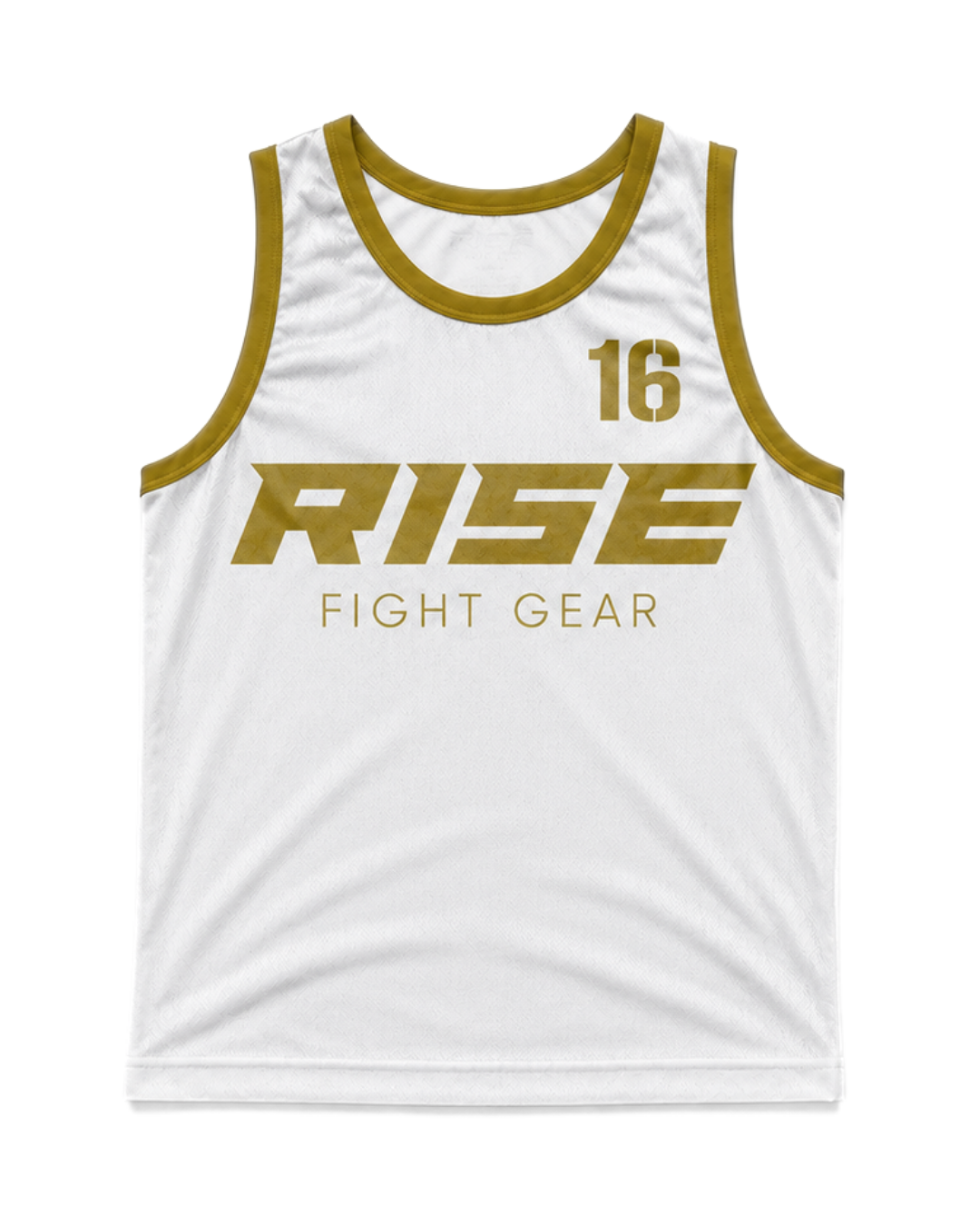 RISE BASKETBALL JERSEY No.16 (WHITE/GOLD)