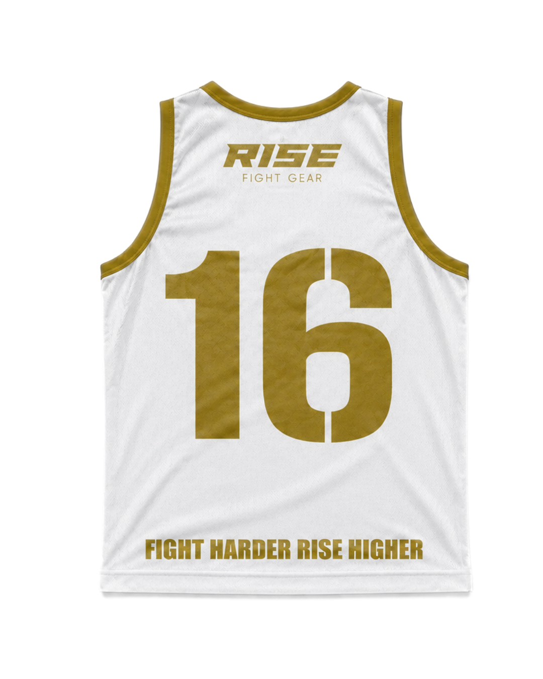 RISE BASKETBALL JERSEY No.16 (WHITE/GOLD)