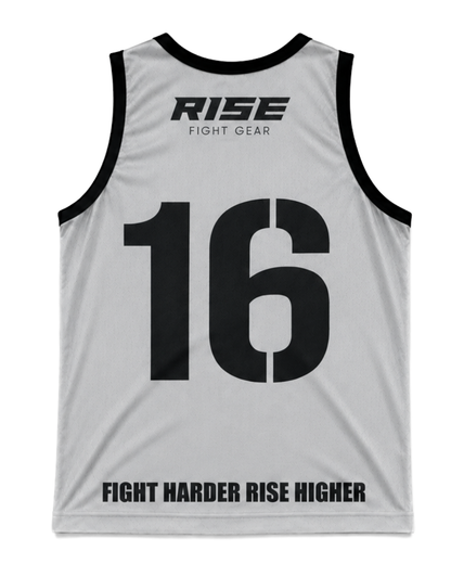 RISE BASKETBALL JERSEY No.16 (GREY/BLACK)